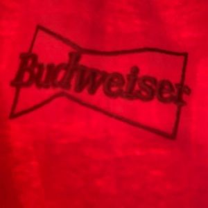 Gildan- Vintage, men’s size XL, embroidered Budweiser short sleeved tee.